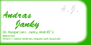 andras janky business card